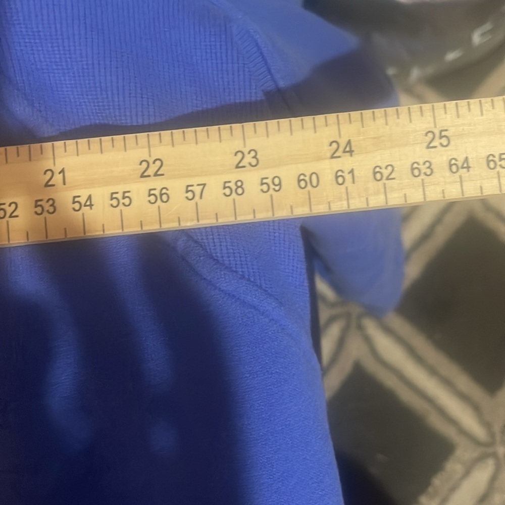 Lululemon scuba BEAUTIFUL Blue Half-Zip Cropped Hoodie XL XXL soft, thumb holes - Picture 10 of 14